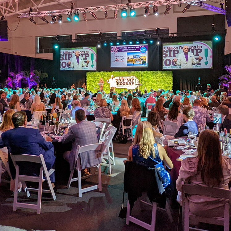 Auction Crowd_Bustling Ballroom